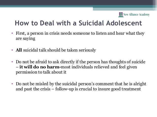 The Suicidal Adolescent